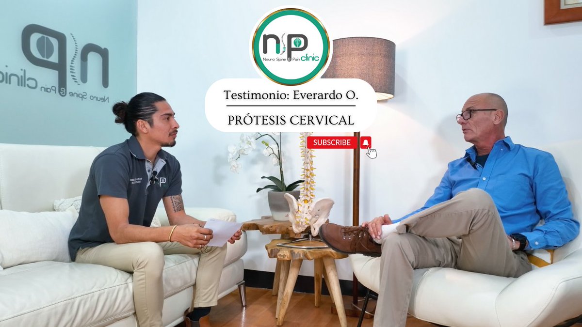 nspclinic's tweet photo. https://t.co/nodNv0KOGC
Neuro Spine &amp; Pain Clinic presenta el testimonio del paciente post-operado de prótesis de disco cervical.

Everardo comparte su experiencia después de su cirugía de prótesis de disco cervical realizada por el Dr. Raúl Rincón-Navarro, Neurocirujano. https://t.co/LbGPtBCamc