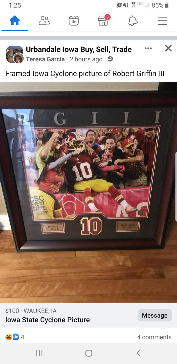 BuckBobby's tweet photo. @RGIII thought you would get a kick out of someone trying to sell this #iowastatecyclones actually  #baylorbears https://t.co/fmzpsvZUee