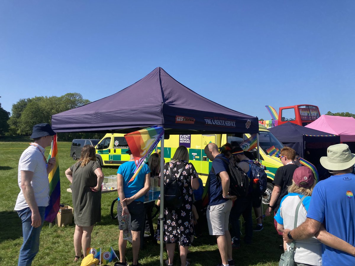 NYFRSselbyCSO's tweet photo. Beautiful ☀️day @YorkPride delivering water safety to the public with @NorthYorksFire prevention teams water safety flume Was fantastic to be working alongside @NYorksPolice @YASCFR for the day 🚒🚓🚑 #prevention #WaterSafety #pride https://t.co/J9ceLN7xQy