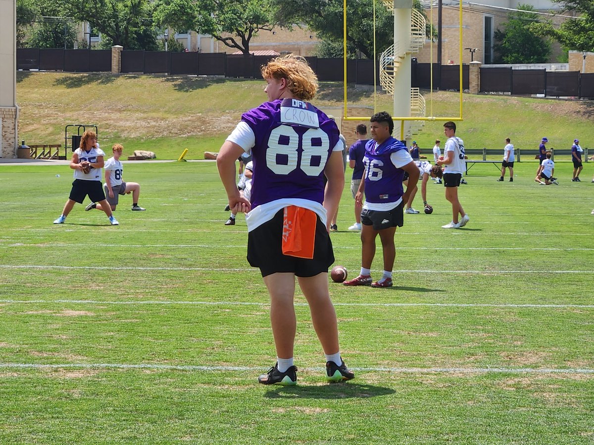 hthrcrow's tweet photo. Great camp at @TCUFootball yesterday! Great snaps @Chance_Crow66 

Now for today's showcase. https://t.co/7YWALBIOy9