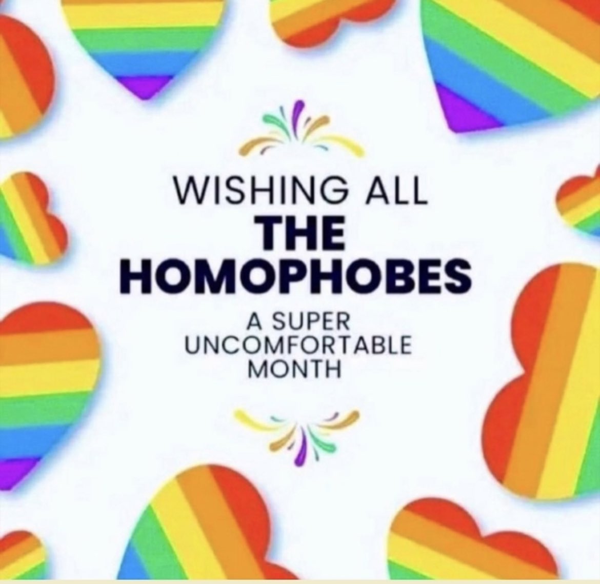 Wishing all the transphobes an even more uncomfortable month