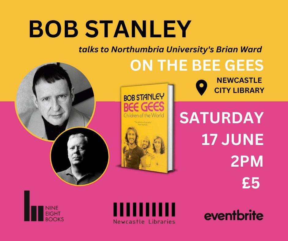 ToonLibraries's tweet photo. t's Saturday afternoon fever at City Library when we welcome back @rocking_bob and Northumbria University's @BrianWard222 to talk about the @BeeGees These two pop music experts will discuss Bob's new book about the brothers Gibb. Tickets: https://t.co/GJkALSNNGf https://t.co/IZRL2qqFc2
