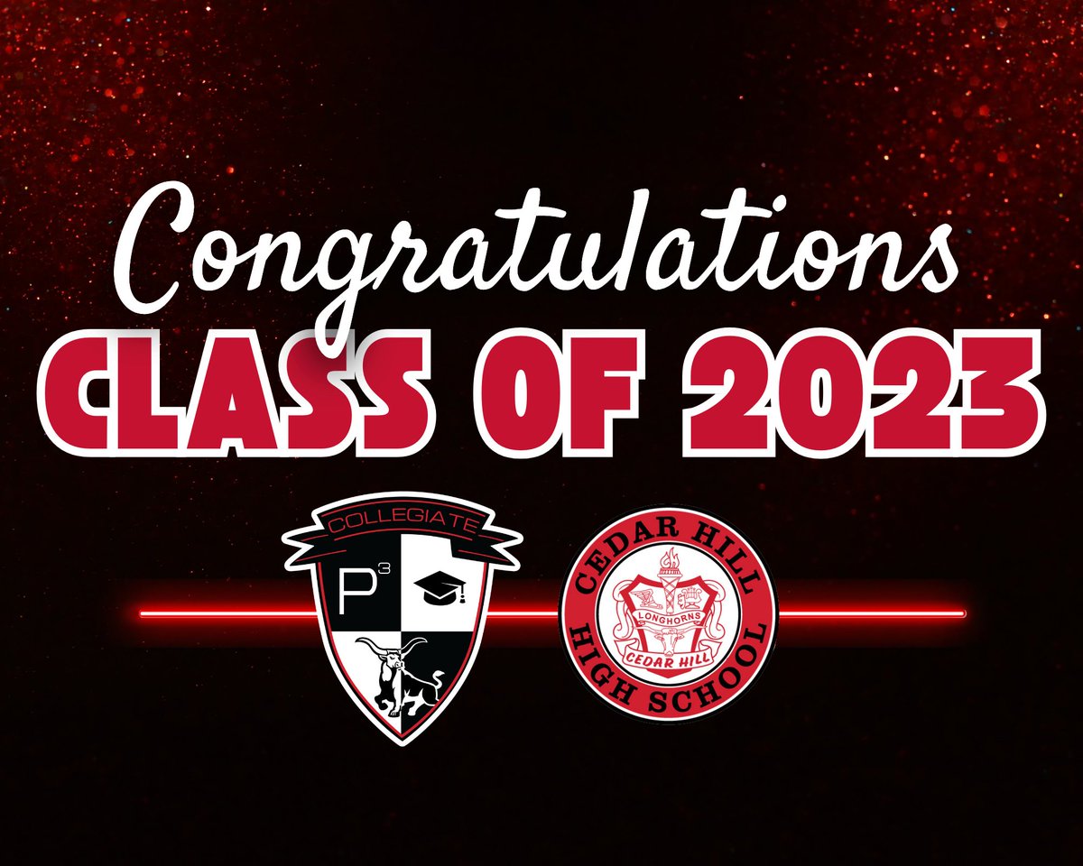 cedarhillisd's tweet photo. Today is Graduation day! Congratulations to the Class of 2023. 🎓🤘

Watch the Ceremony live here: https://t.co/jxIO41kLIv

The Cedar Hill Collegiate High School commencement starts at 1 pm, and the Cedar Hill High School's starts at 6 pm. https://t.co/ViAFGZJUcV