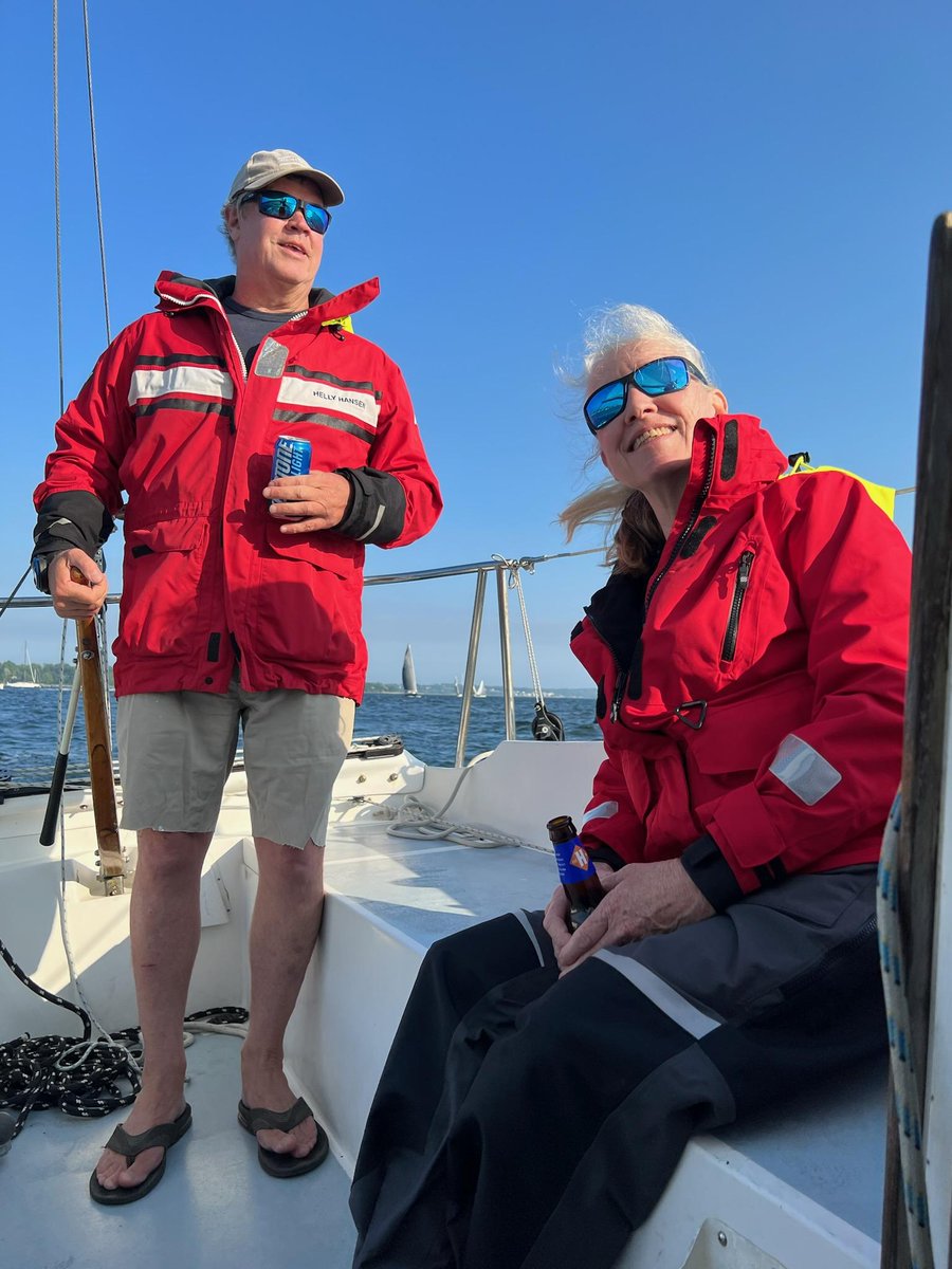Drummaiden's tweet photo. Gearing up for the race...
#sailing #foredeck #spinnaker that's my job. Lol https://t.co/gKJv2Pdfja