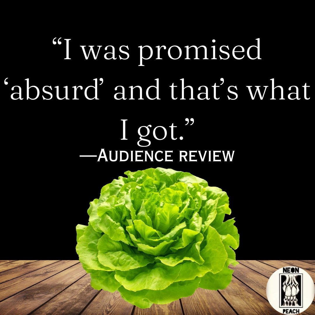 NeonPeachInc's tweet photo. Our audience reviews for ‘Allegedly Calm’ 🥬🕵️‍♂️👀✨ https://t.co/7uK1bGI2xY