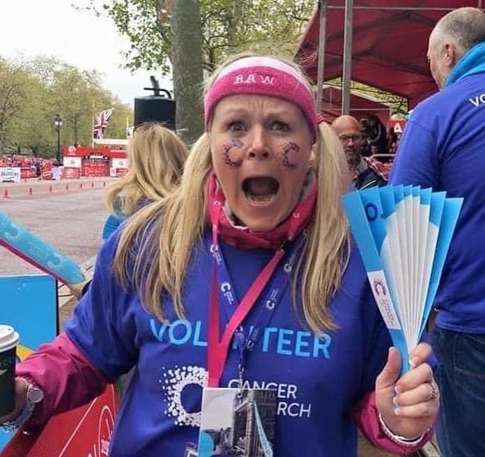 “Why not volunteer and make a massive difference?!”

This #VolunteersWeek, Rachel is celebrating 32 years of volunteering with us. She’s helped at hundreds of events and done @CRUKRaceforLife for two decades! Thanks to Rachel and all the volunteers like her – you’re amazing! ❤
