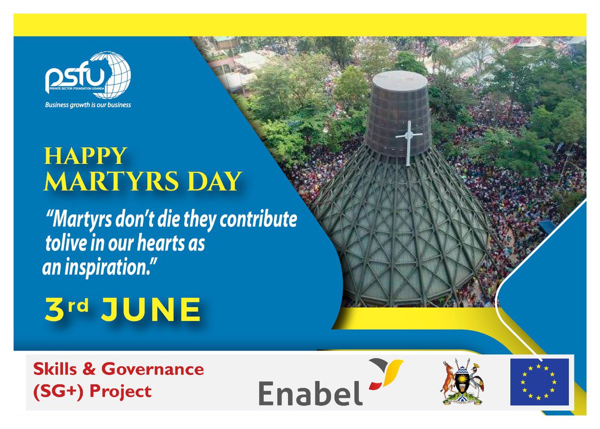 sgplusug's tweet photo. Today we celebrate and honor the sacrifice and devotion of the Uganda martyrs.
Happy #MartyrsDay2023 https://t.co/aL63Ulq3zN