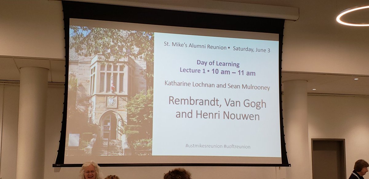 Ready for this wonderful presentation #ustmikesreunion #uoftreunion with Katharine  lochnan and sean mulrooney
