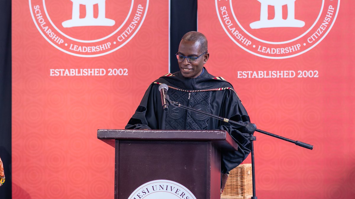 Ashesi's tweet photo. "All around the globe, Commencement Day is when speakers urge the graduating class to go out and impact the world. Don't worry; I will not ask you to go and save the world. All that I ask is that you do something you will be proud of." - @PatrickAwuahJr #AshesiGrad #Ashesi2023 https://t.co/xosJKjARCj