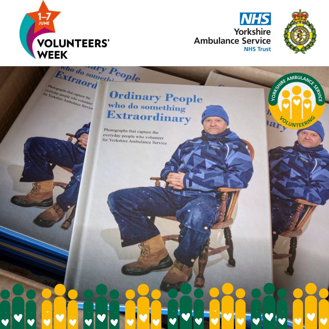 ‘Ordinary People Who Do Something Extraordinary' is a book which features over 100 portraits of our volunteers. The book is available for a suggested donation of £12.50 to cover the cost of printing. Visit ow.ly/WORa50OEeTi. #VolunteersWeek #AmbulanceVolunteering