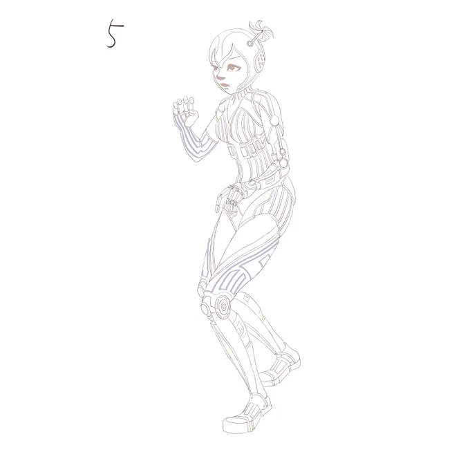 wip  昨日上げた3から今日の5までに8時間くらいかかってる・・・。 実力が足りねぇ～ でも経験値積んだぞー!  #絵 #イラスト #メカニック #アンドロイド #風力発電