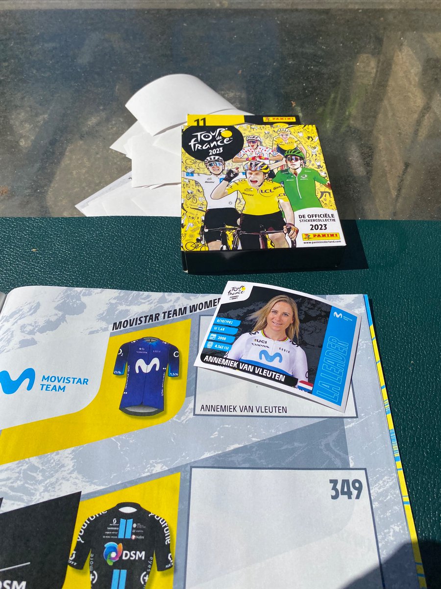 PaulStotijn's tweet photo. Yes @AvVleuten ✅ #Panini #movistarteam https://t.co/iodRO2ILPR