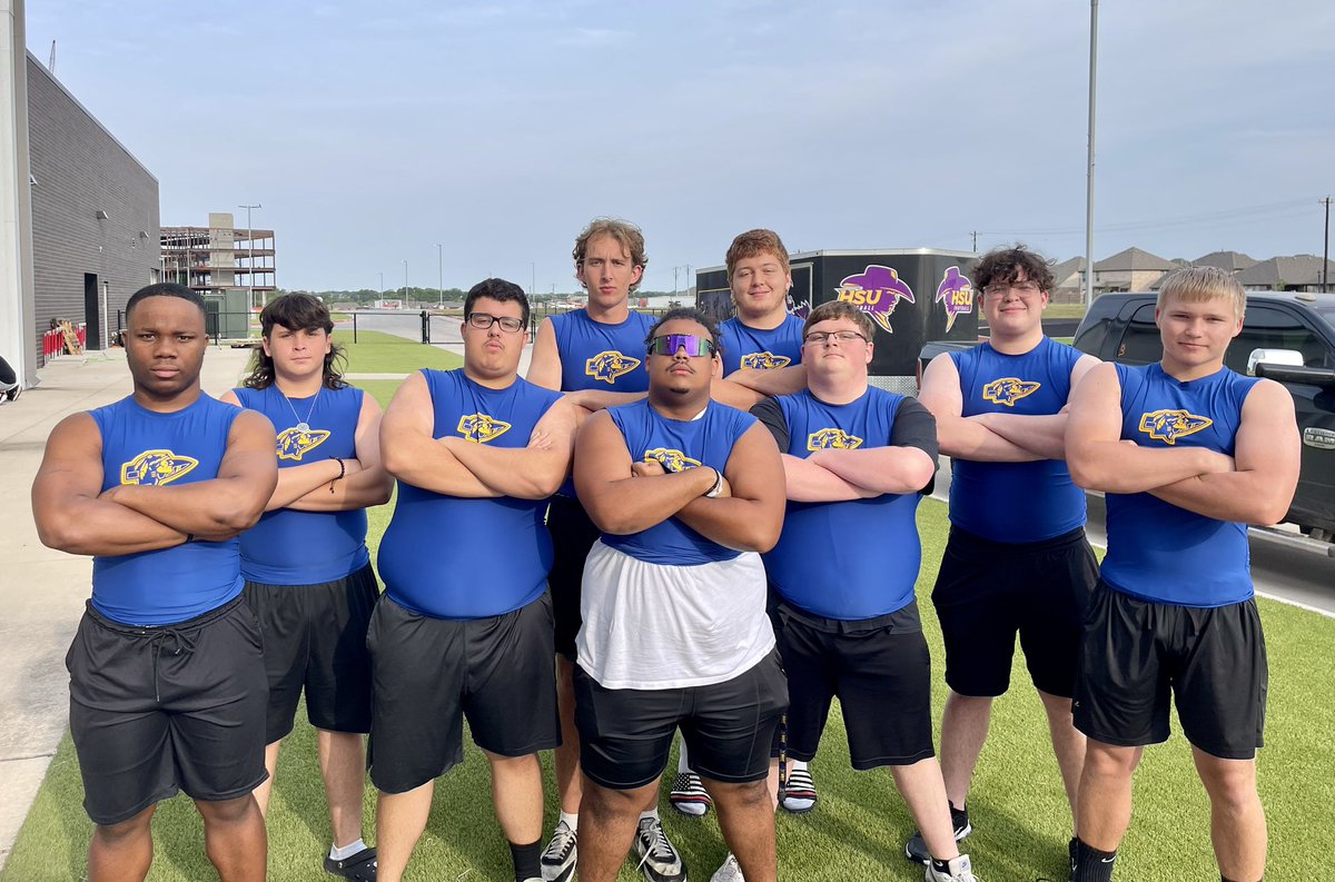 CoachBlann's tweet photo. Our Big Braves are ready to compete In Melissa at the Lineman Challenge State Qualifier! #LACONEJO https://t.co/oV5Gk0LezA