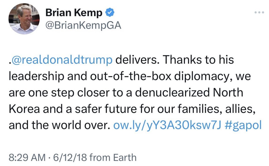 @Villgecrazylady Even Brian Kemp understood Trump four years ago.