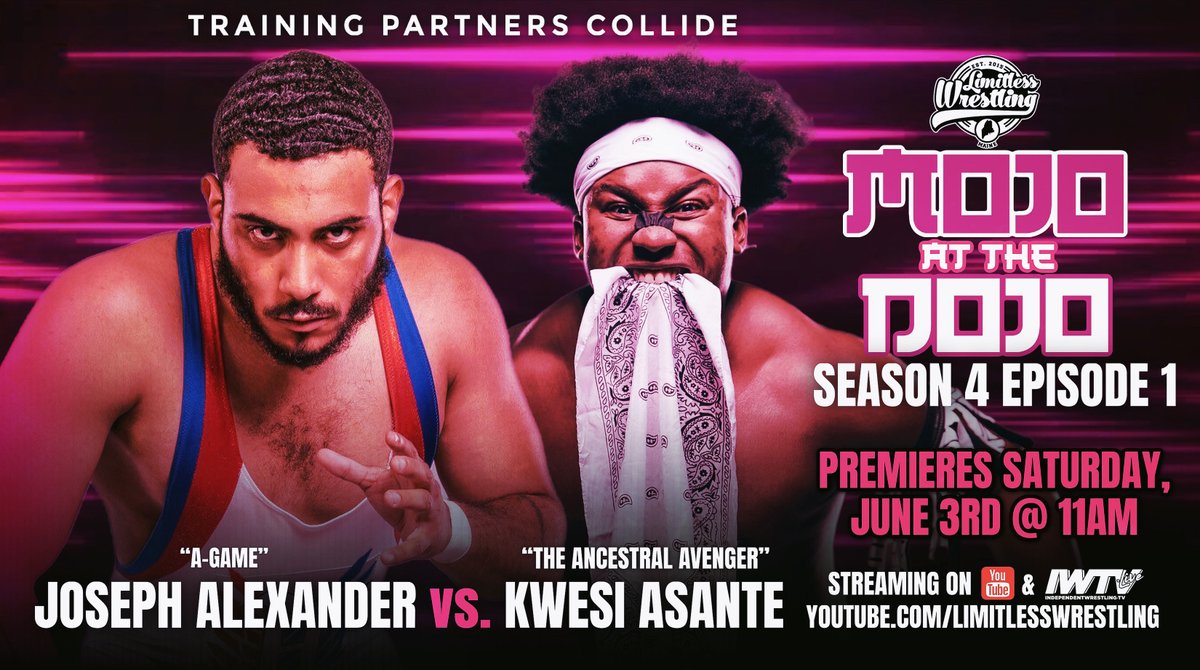 LWMaine's tweet image. 🤼‍♂️ Saturday morning wrestling is BACK!

Catch the Season 4 premiere of Mojo At The Dojo TODAY @ 11AM!

🚨 FREE to watch on YouTube!
youtube.com/watch?v=mI1F5v…

📺 Available on demand via @indiewrestling!

Wrestlers repping @CreateAPro, @T2TWrestling &amp;amp; @LimitlessDojo on this episode!