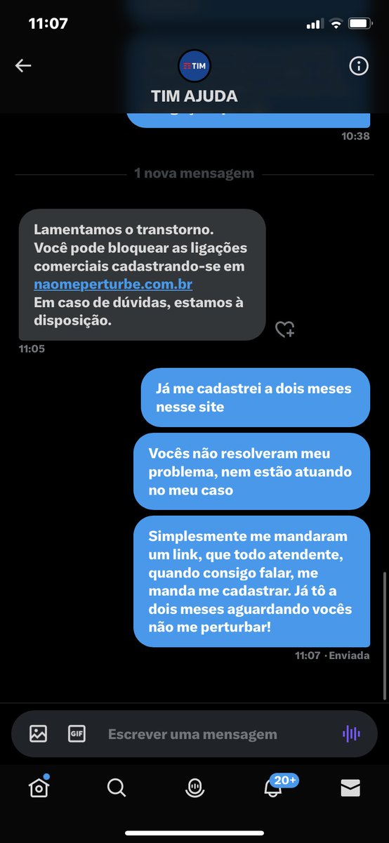 taldamarques's tweet photo. @TIM_AJUDA A super atuação deles na DM! 🤡 https://t.co/UX9fFebQm1
