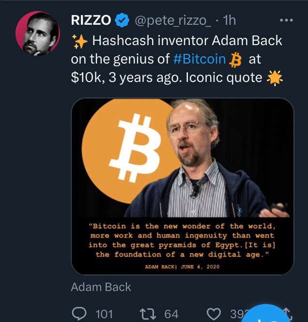 Bitcoin is set in stone. BSV is Bitcoin.

He’s talking about BTC core and their supposed ingenuity and comparing it to pyramids.