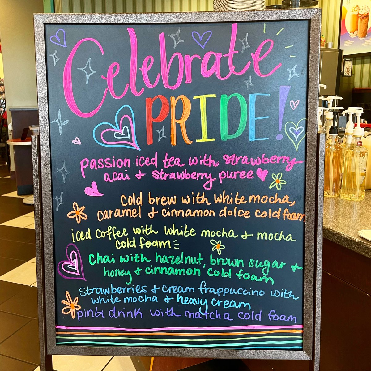 BNColumbusGA's tweet photo. Celebrate Pride with us in our beautiful cafe with some of our favorite drink picks! 🏳️‍🌈❤️🏳️‍⚧️
.
.
.
#happypride #pridemonth #barnesandnoble https://t.co/4NZXoAtp4W