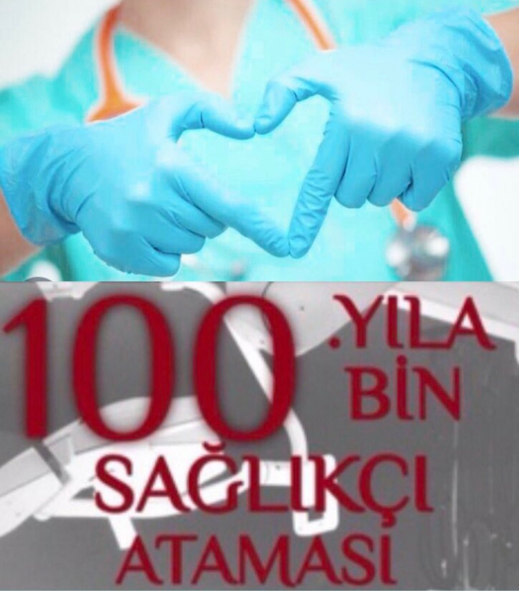 Türkiyenin yüzyılina yakışır 2023  100 bin sağlık ataması yapılmalı ve her bölüme adil dağılım  verilmelidir 
<a href="/RTErdogan/">Recep Tayyip Erdoğan</a>
<a href="/drfahrettinkoca/">Dr. Fahrettin Koca</a>
#SağlikBakaniMujdeyleGel