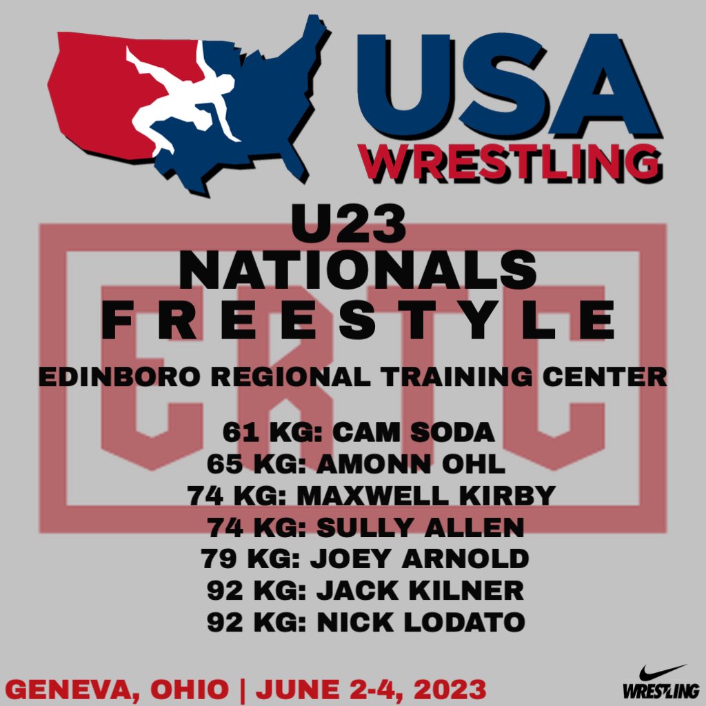 Good luck to our 7️⃣ wrestlers competing at U23 Nationals in Freestyle!

📍 Spire Institute 
🤼‍♂️ Freestyle
⌚️ 9:30 a.m. (EST)
🖥️ FloWrestling

Go Fighting Scots!