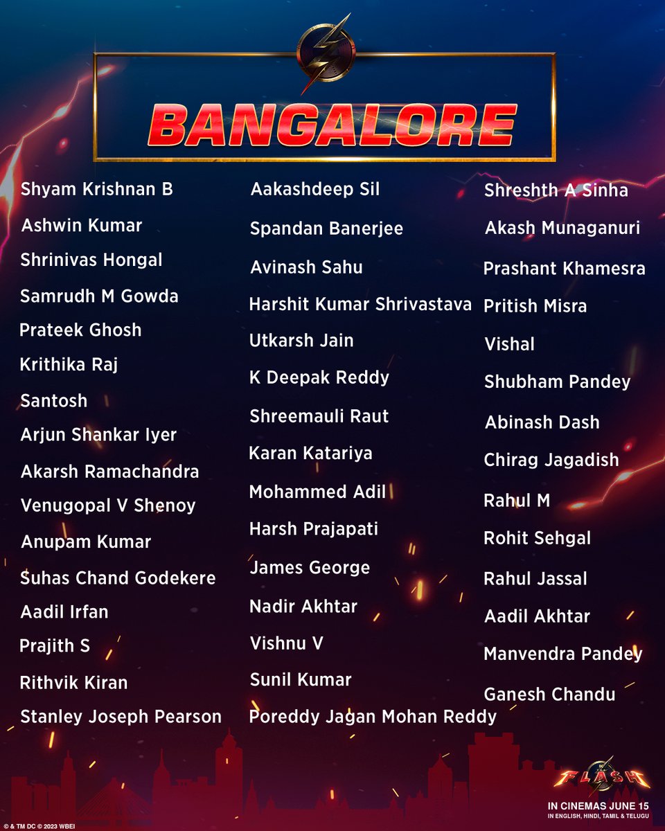 WarnerBrosIndia's tweet photo. Thank you for the overwhelming response.
Congratulations to the winners!

Further details will be sent to your email ID. Send in your confirmation by 4th June, 7PM.

#WarnerBrosIndia #TheFlashFanFirstScreeningsIndia #TheFlashMovie https://t.co/Zoqv7xVUSL