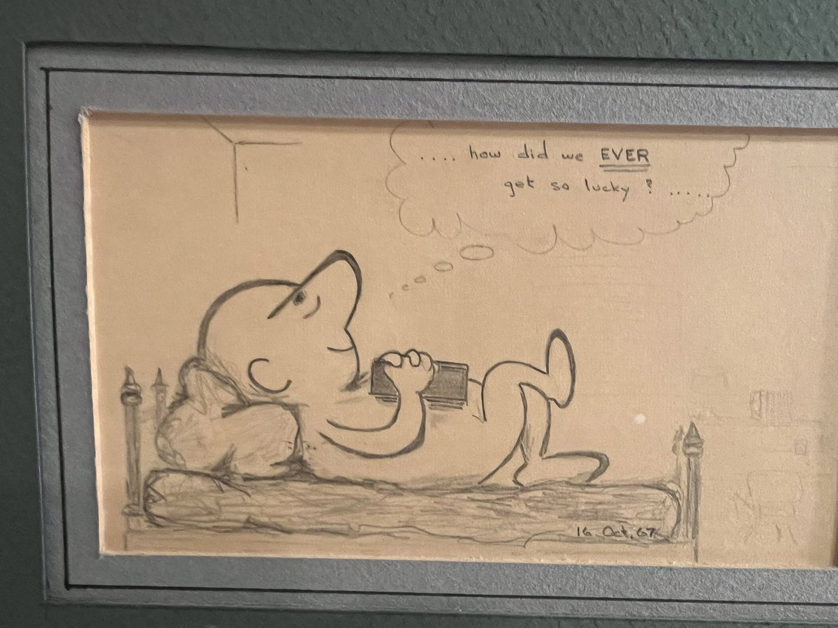 brb crying at these cartoons my grandpa drew for my grandma when they were long distance in the 60s 🥺
