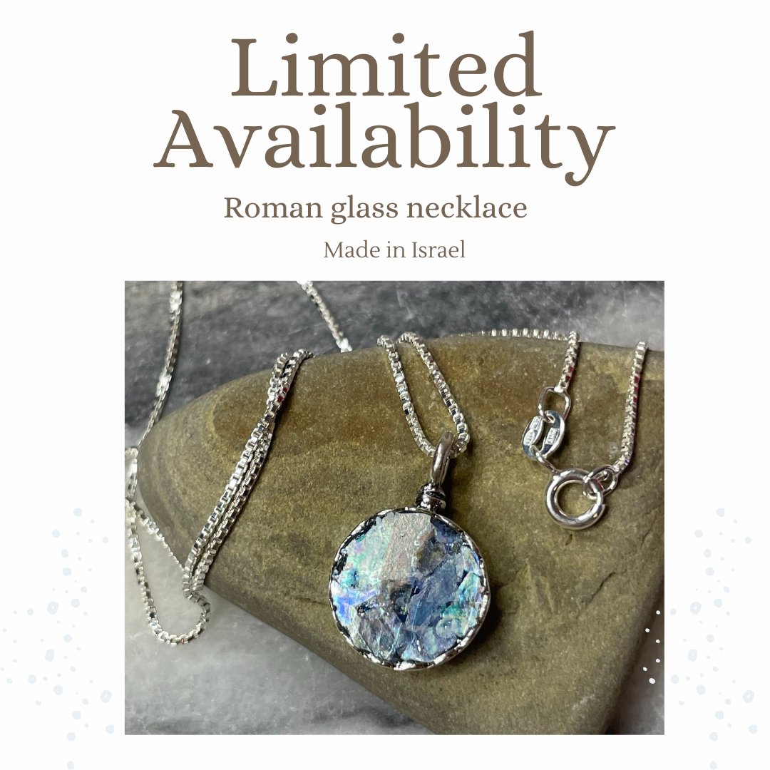 Every piece is handmade and unique. Due to the nature of Roman Glass pieces, there is very limited availability. Grab yours now!

#romanglass #Christianjewelry #madeinisrael #handmade #morethanjewelry #christianbusiness #dailyinsp #dailyreminder #jesusdaily #christianmoms