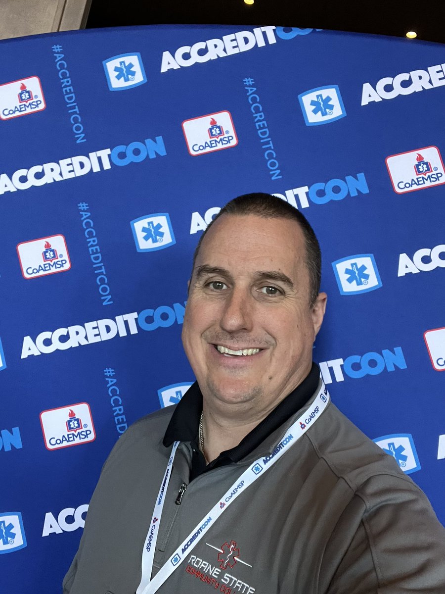 dsblev's tweet photo. @roanestate EMS Program Director @dsblev at the 2023 #COAEMSP #ACCREDITCON learning the newest and latest in program delivery! https://t.co/h9YElDvwzX