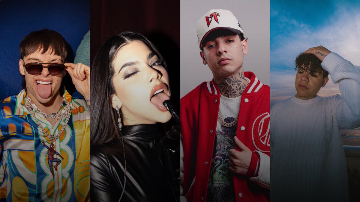 PesoPlumaData's tweet photo. Peso Pluma, Kenia OS, Natanael Cano y Junior H son los únicos artistas con múltiples canciones en solitario dentro del Top 50 de Spotify México.🇲🇽 https://t.co/mtBYsvRd3n