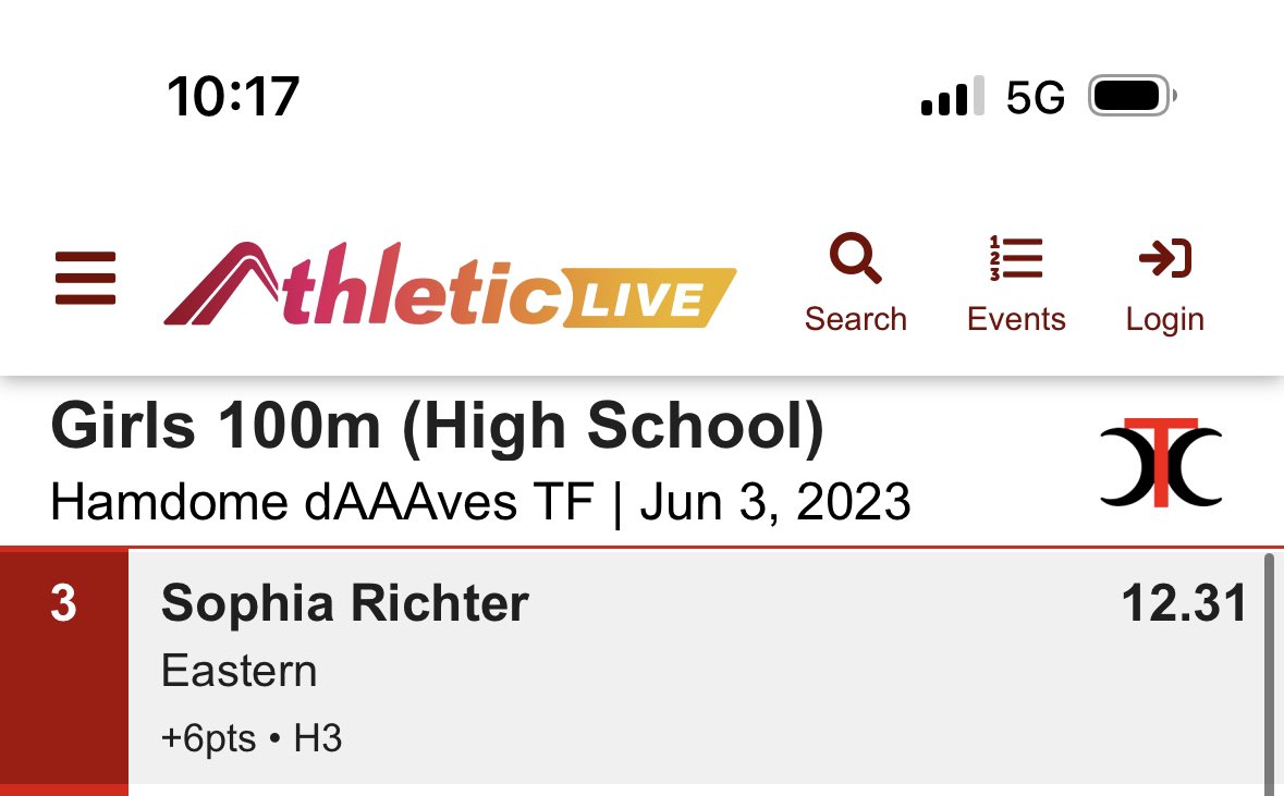 Mike Horan (@coachhoran) on Twitter photo Eagles on the board with Aliyah Allen 5th in the 100m hurdles and Sophie Richter 3rd in the 100m dash. <a href="/athleticsEHS/">Eastern Athletics</a> Eagles on the board with Aliyah Allen 5th in the 100m hurdles and Sophie Richter 3rd in the 100m dash. <a href="/athleticsEHS/">Eastern Athletics</a>