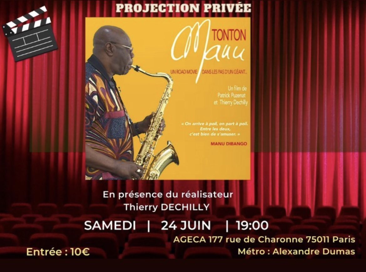 StartupBattleCH's tweet photo. Experience the incredible saxophone concert of Manu Dibango and meet our close friend and partner, @NgongaMarie in Paris at AGECA 177 rue de Charonne 75011. You can also join us inside @startupbattles #clubhouse and #Aigorithms Metaverse. #ManuDibonga #Paris #Concert #Metaverse https://t.co/LzoCO8TQDH