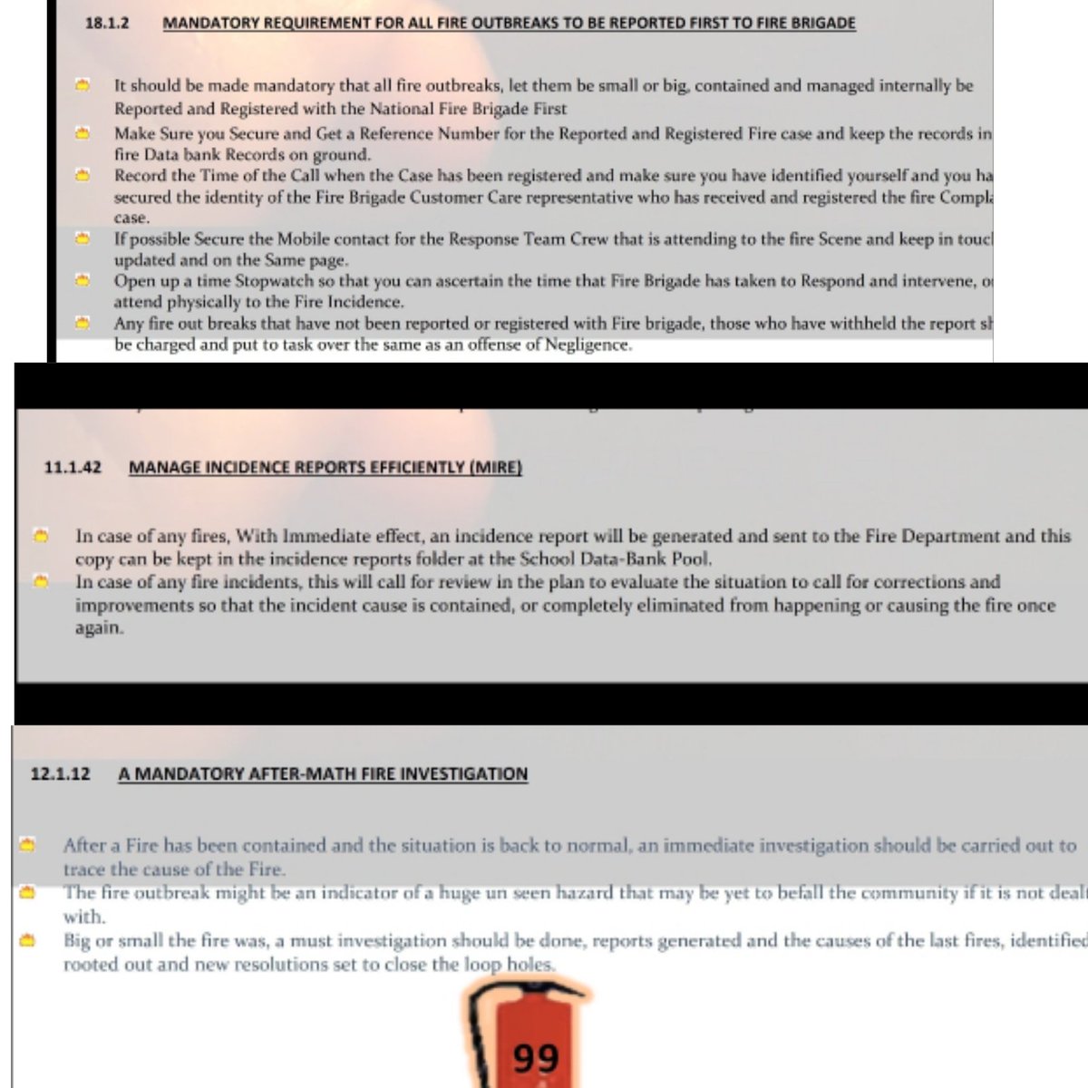 FirewatchmanPoA's tweet image. Thank God that the gravity was not intense
Now I advised in my earlier #SchoolFires🔥 tweets
Go back to the drawing board &amp;amp; Investigate the causes, close the loop holes, lapses
Prevent the reoccurrence with the New set of drawn Strategies- Policies-Procedures, start up again
Note