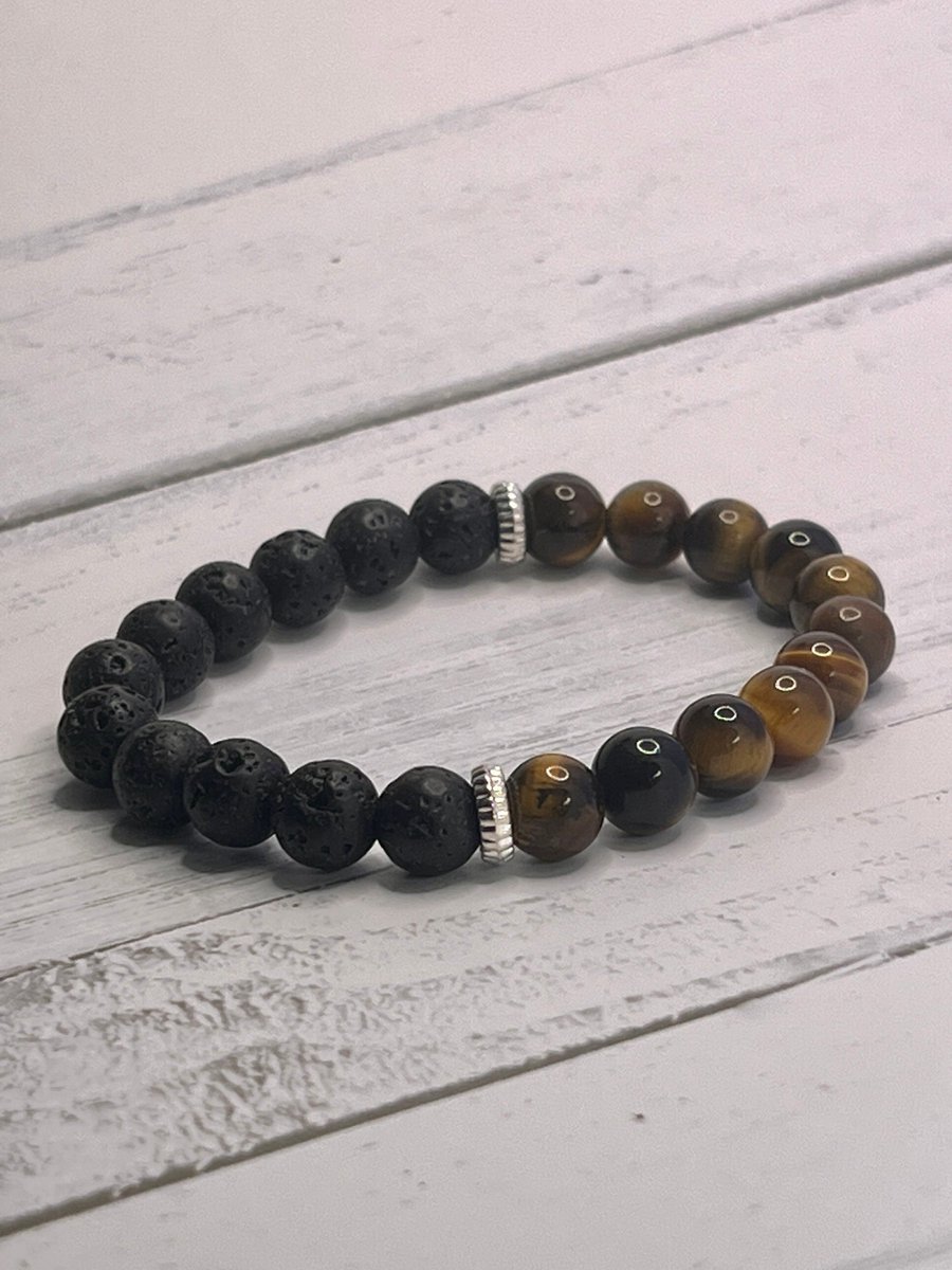 Excited to share the latest addition to my #etsy shop: Lava Stone Bracelet, Tiger Eye Bracelet, Lava Rock Essential Oil bracelet etsy.me/43HWdLW #black #round #lovefriendship #yellow #yes #no #tigerseye #unisexadults #gemstone