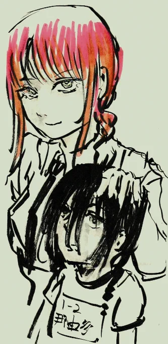 一発描き落書き。 #チェンソーマン