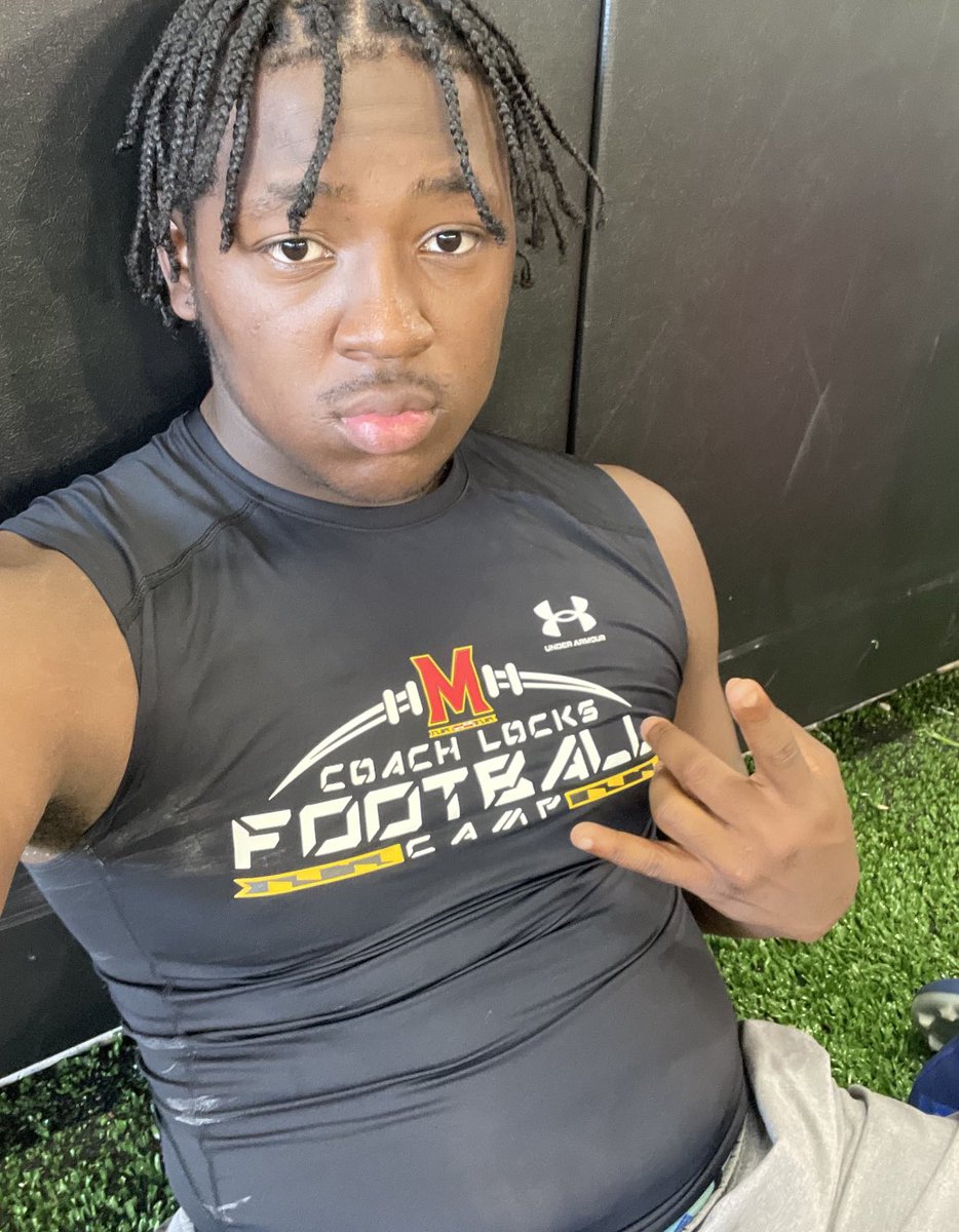CarmeloMcKenzi4's tweet photo. University of Maryland today! Camp #1 of the season! @TerpRecruiting @Terrapins @TerpsFootball @JahiemWhite_305 https://t.co/YXJ47jcGae
