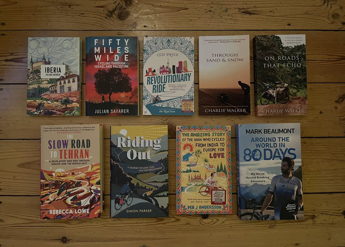 Alison Lear (@alisonsl2) on Twitter photo ‘It is by riding a bicycle that you learn the contours of a country best, since you have to sweat up the hills and coast down them’
- Ernest Hemingway
It’s #WorldBicycleDay !! 🚴♂️🌍
Great books! 📖🙌
<a href="/JulianSayarer/">Julian Sayarer</a> <a href="/LoisPryce/">Lois Pryce</a> <a href="/cwexplore/">Charlie Walker</a> <a href="/reo_lowe/">Rebecca Lowe</a> <a href="/SimonWIParker/">Simon Parker</a> <a href="/MrMarkBeaumont/">Mark Beaumont</a> ‘It is by riding a bicycle that you learn the contours of a country best, since you have to sweat up the hills and coast down them’
- Ernest Hemingway
It’s #WorldBicycleDay !! 🚴♂️🌍
Great books! 📖🙌
<a href="/JulianSayarer/">Julian Sayarer</a> <a href="/LoisPryce/">Lois Pryce</a> <a href="/cwexplore/">Charlie Walker</a> <a href="/reo_lowe/">Rebecca Lowe</a> <a href="/SimonWIParker/">Simon Parker</a> <a href="/MrMarkBeaumont/">Mark Beaumont</a>