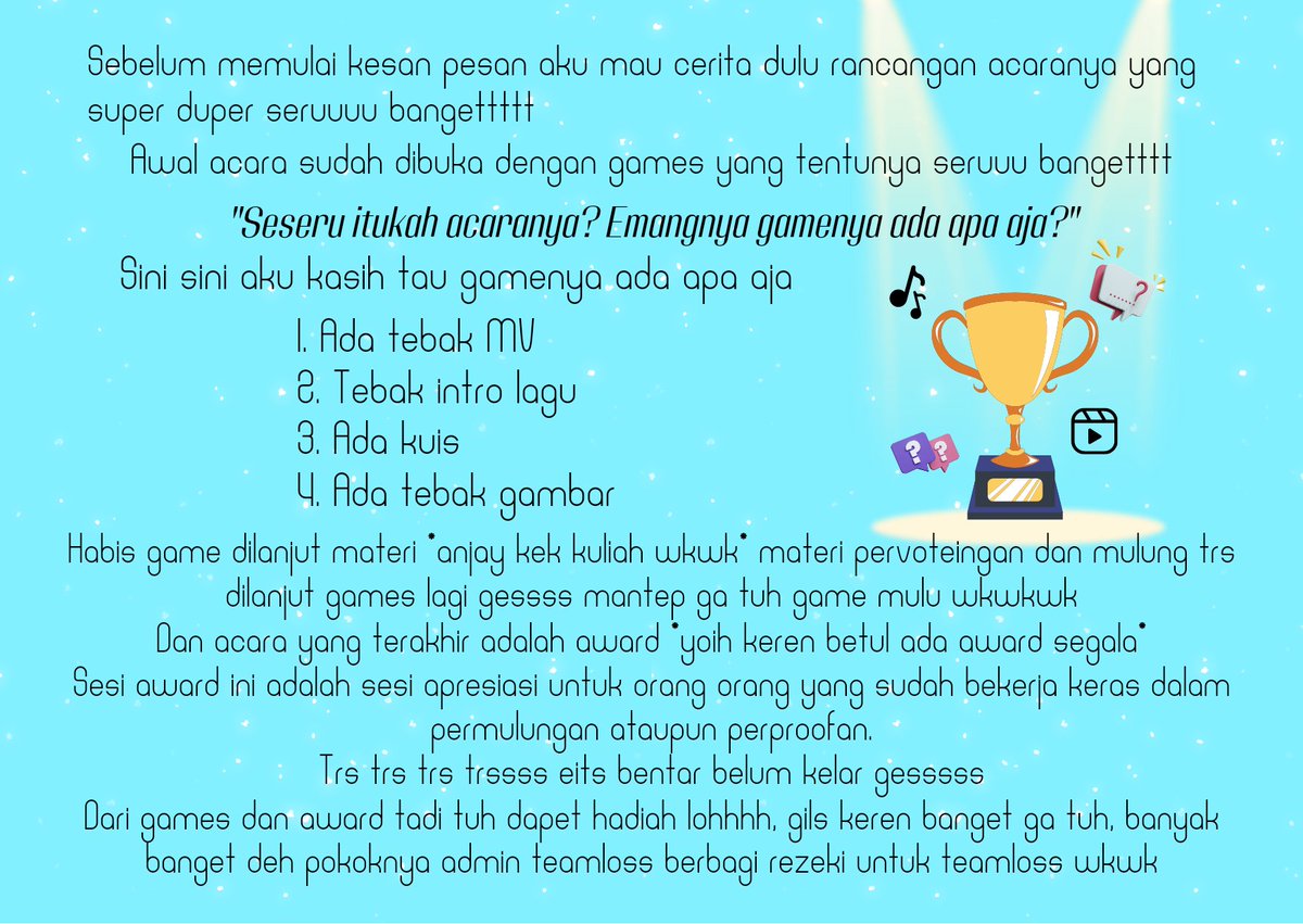 rubbytamico's tweet photo. First time join dan seru banget pokoknya, ga nyesel join sih 🥰
Next time semoga lebih rameee dan klo pada penasaran acaranya gmn bisa cek pict yah, seru banget deh pokoknya ga bakal nyesel 👍😎👍
@teamloss_ina #teamloss #wontgetlost https://t.co/FLNP08l24S