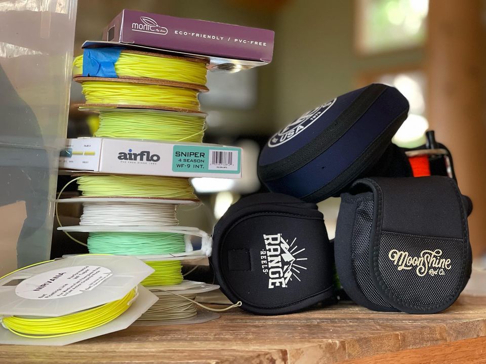 That time of year where everything gets a new line.  #airflow #range #flyfishingguides #flyfishingjunkie #flyfishingline #flyreels #flyfishingreels #cortland #cortlandline #monicflylines