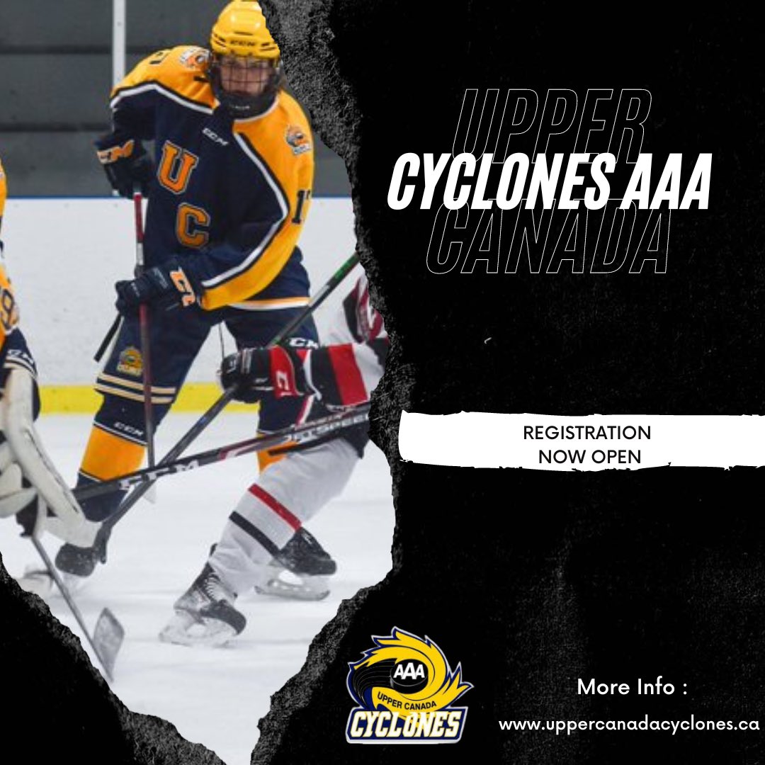 Registration for tryouts and conditioning is now open. 🚨

- Tryout registration (mandatory) with the option to add conditioning within the same registration page.

Registration closes at the end of the day on July 15! 👊🏻

Enrol at: uppercanadacyclones.ca