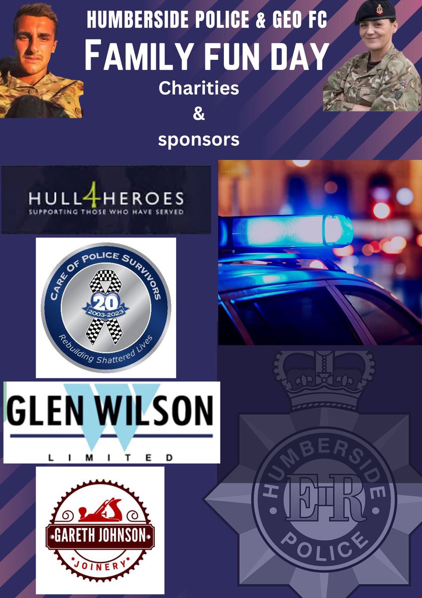 Please come down and enjoy the day. Raising money for <a href="/hull4heroes/">Hull 4 Heroes</a> &amp; <a href="/UK_COPS/">COPS</a> 
Sunday 4th June at Haworth park hull. 12pm start.