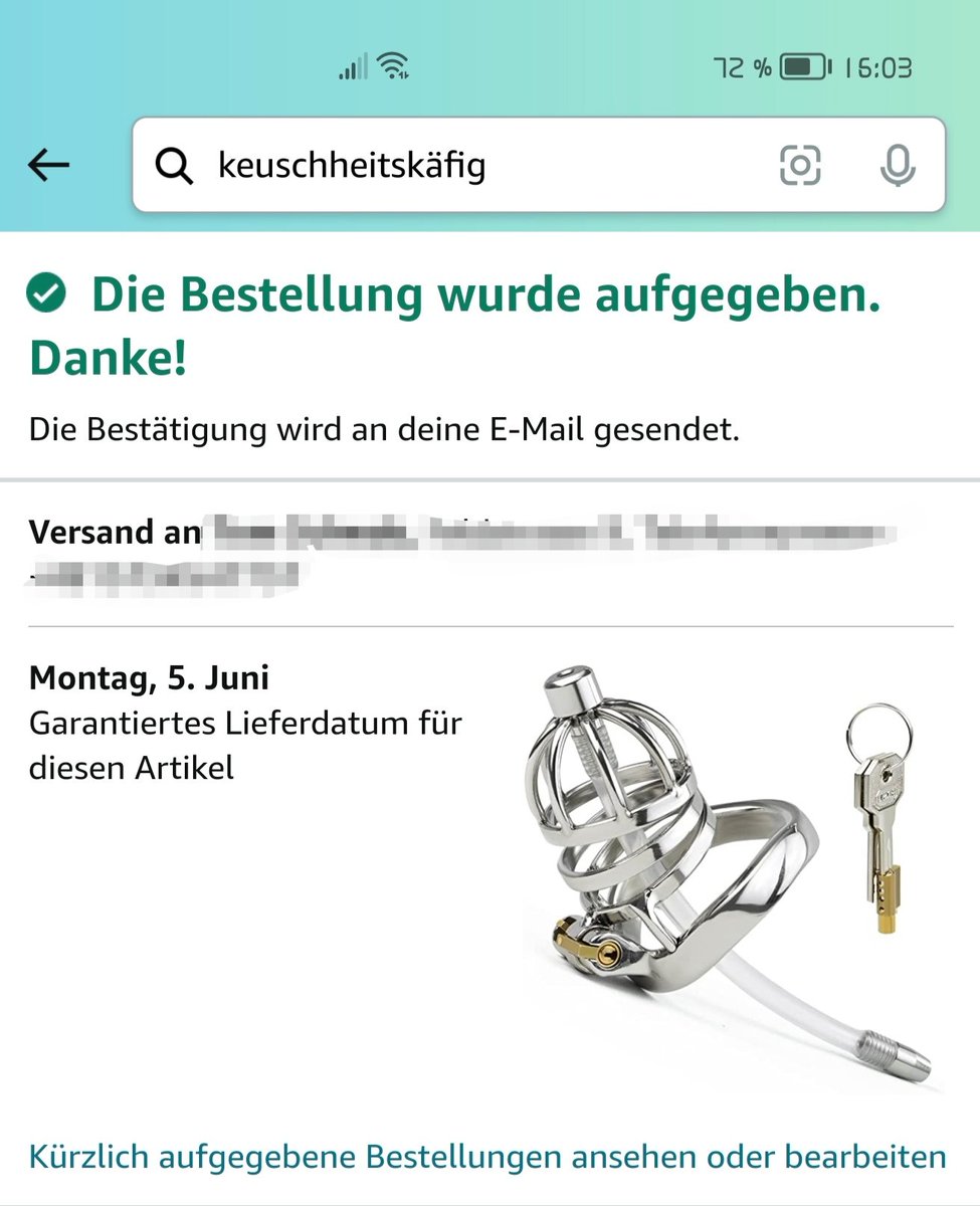 Ladys_Ehesklave's tweet photo. Die Entscheidung ist getroffen auf Grund von Druckstellen von meinem #CB6000.
Dieser ist ein bisschen in die Jahre gekommen ๐
โ๐ผ
Nun mal mit Dilator und gewiss kleiner.
Meine @LadyVi00 freut sich schon, dass er aus Edelstahl ist und etwas an Eigengewicht hat. ๐๐ง๐ผ๐ https://t.co/I6fUBF9TeC