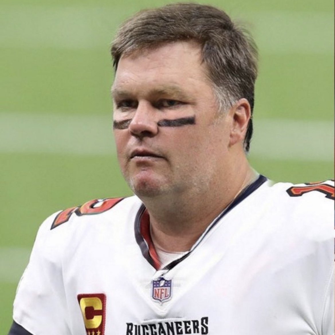 Tom Brady after one week of dropping his kids off at school in September.