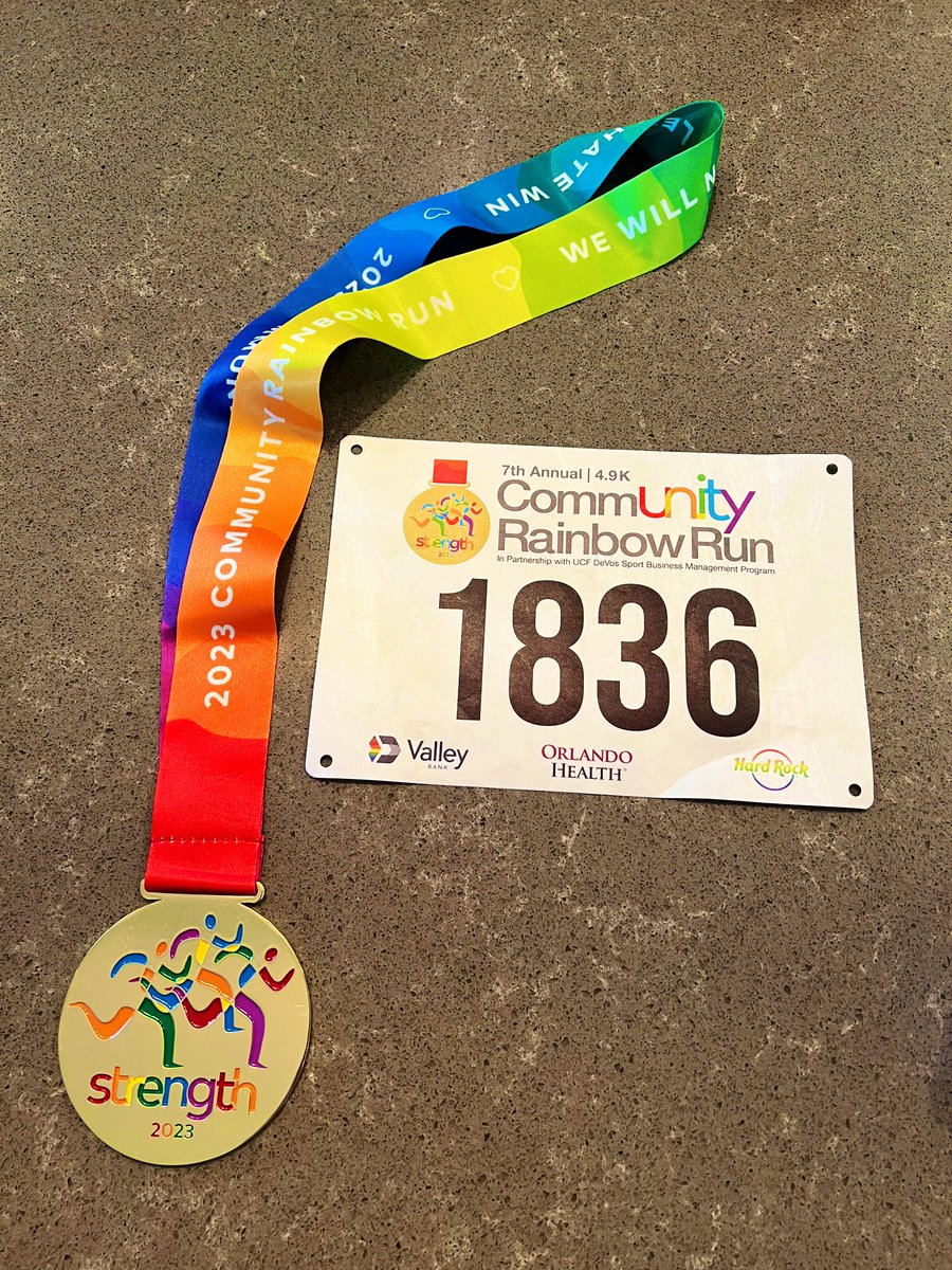 StevieAndLane's tweet photo. Did the 4.9K #CommUNITYRainbowRun today supporting the @onePULSEorg. Beautiful morning for a #run #running in @VisitOrlando @citybeautiful!
Great to see our friend Pete @runnerguy262 there! #RunForThrBling! #RunOrlando https://t.co/F1NlQwn2ny