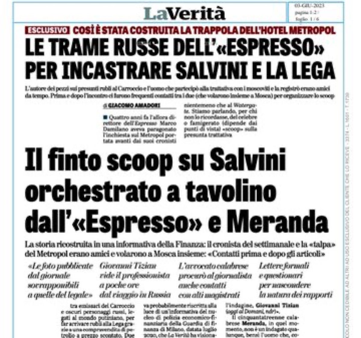 silvyghi's tweet photo. @NFratoianni Quindi? Ora immagino lei voglia porgere le sue immediate scuse al viceministro @matteosalvinimi, vero? 
#LegaRussia #Espresso #Meranda https://t.co/EINviNUoQq