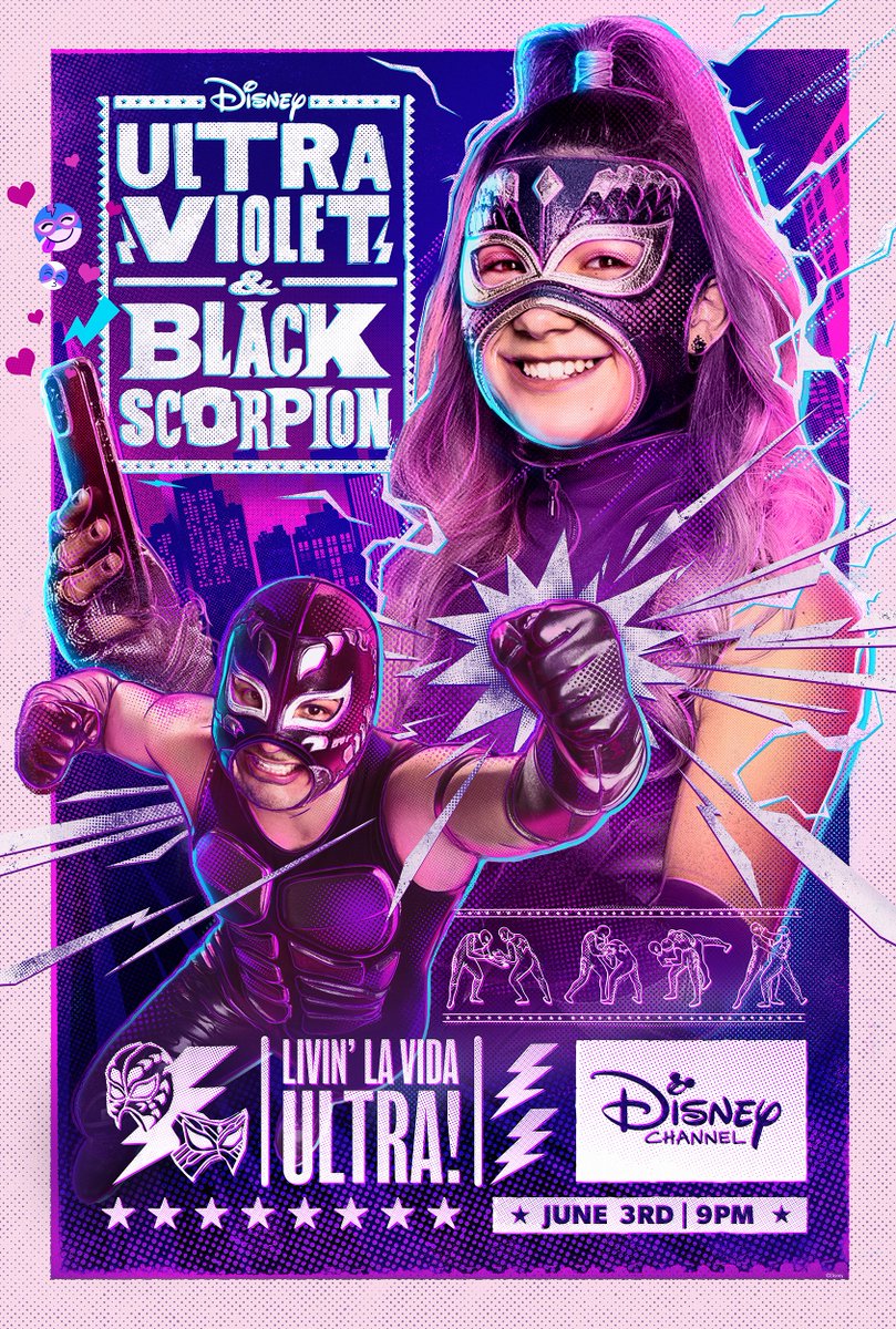 Today marks the 1st anniversary of the Disney Channel series, "Ultra Violet &amp; Black Scorpion", created by Dan Hernandez &amp; Benji Samit.
Fate chooses Violet as the heir to the mysterious luchador mask, transforming her into the powerful superhero Ultra Violet.