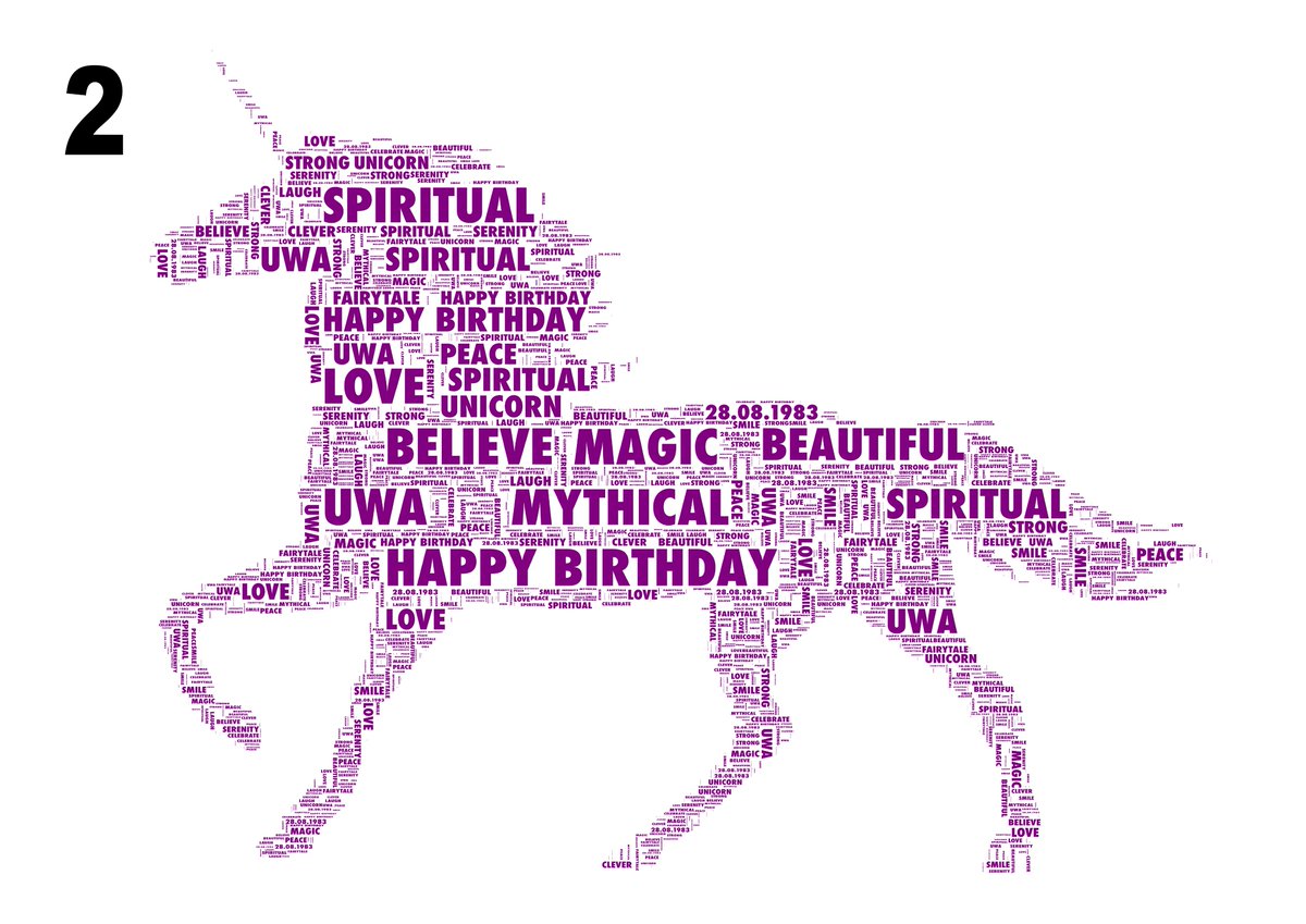 Magical Unicorn Personalised Print, using YOUR words for a wonderful Gift go.shr.lc/3z7PY5O NOTHS #QueenOf  #FlockBN