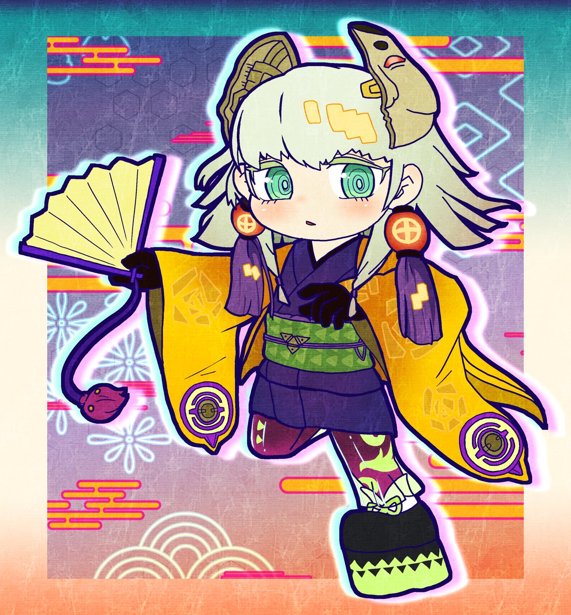 重云|ちょううん ,行秋(ユクアキ)(原神) 「ジャンルごった煮だけどデフォルメ好き好きマンなので  #デフォルメ絵を流してデフ」|柊野えすな🌻⛩🕊強謙イベ43のイラスト