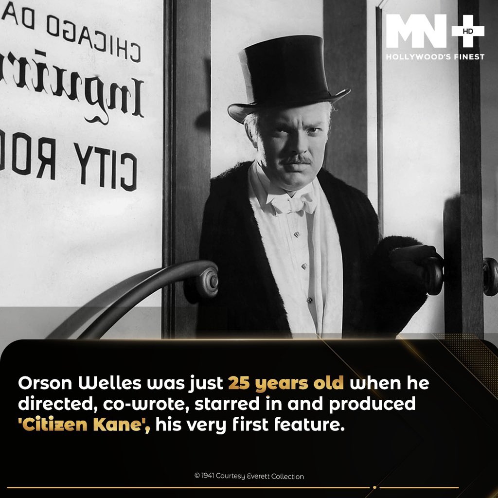 That's how you announce yourself to the world. 👏

#CitizenKane #OrsonWelles #Moviefacts #Didyouknow #BehindTheScenes #Hollywoodmovies #Hollywood #Moviestowatch #MustwatchMovies #Classics #HollywoodsFinest #HollywoodClassics