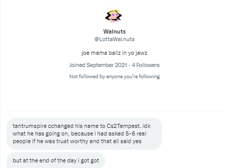 TheOnlyMonarchy's tweet photo. @LottaWalnuts :( https://t.co/se73qlxTz3