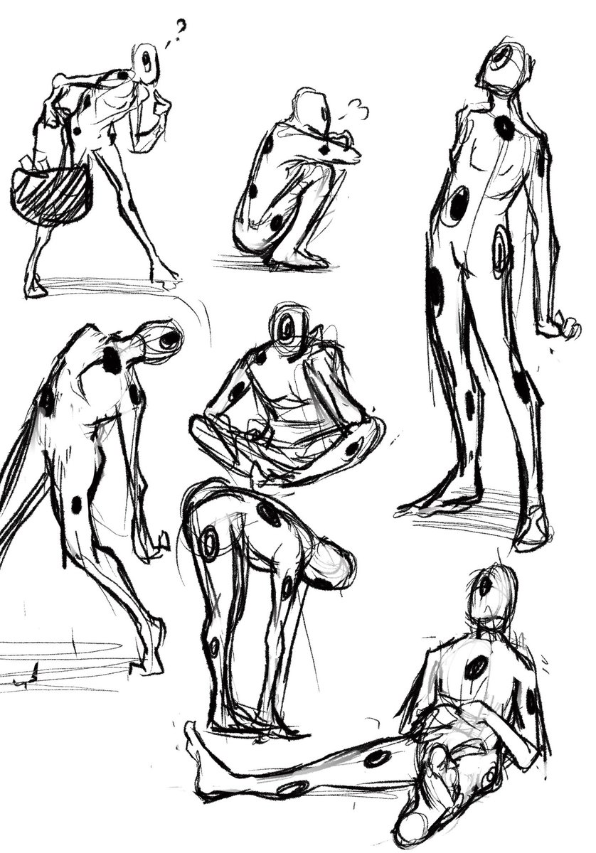 Morning cafe sketches: Hobie sees anarchy and some really fun gestures of The Spot.  #SpiderManAcrosstheSpiderVerse